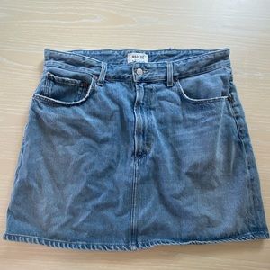 AGOLDE Lettuce Waistband (Removed) High Rise Skirt in Revival